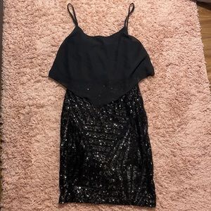 Deb Black Sequined Dress